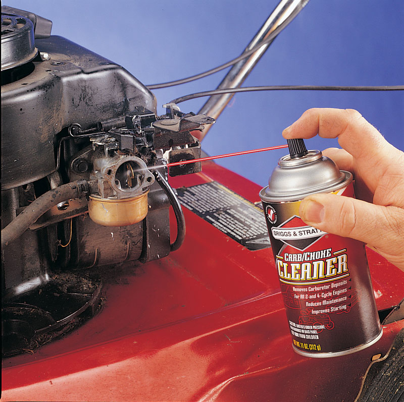 Cleaning a lawnmower carburetor