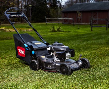 Reconditioned Toro lawnmower on grass